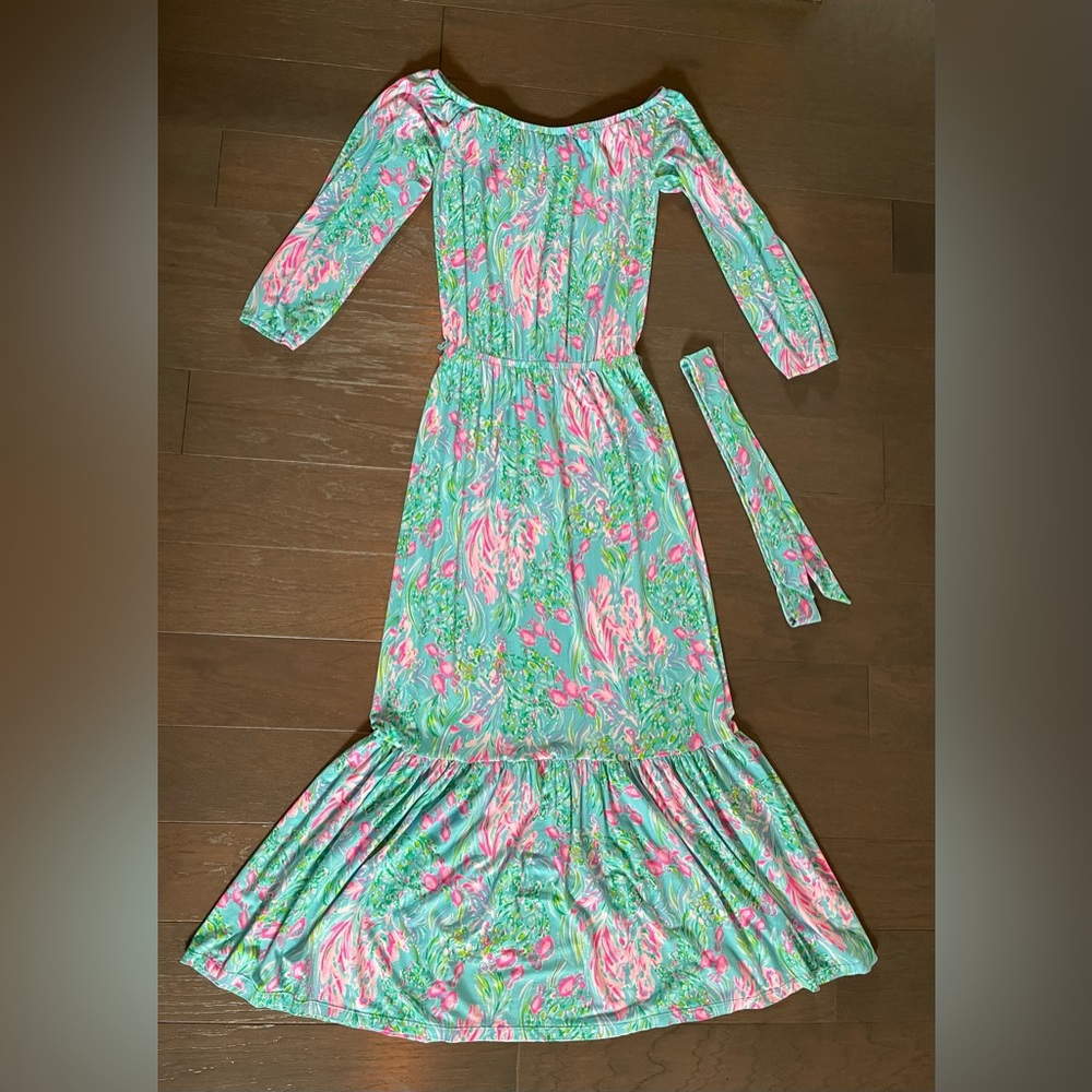 Lilly Pulitzer “Odella” Off The Shoulder Maxi Dress in Size Small